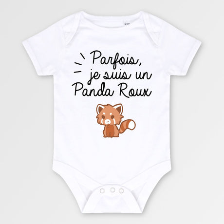 Body Bébé Panda roux Blanc