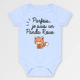 Body Bébé Panda roux Bleu