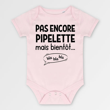 Body Bébé Pas encore pipelette mais bientôt Rose