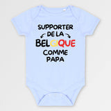 Body Bébé Supporter de la Belgique comme papa Bleu