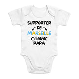 Body Bébé Supporter de Marseille comme papa 