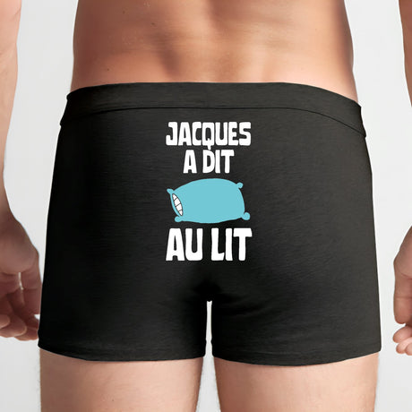 Boxer Homme Jacques a dit au lit Noir