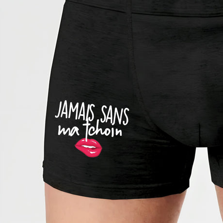 Boxer Homme Jamais sans ma tchoin Noir