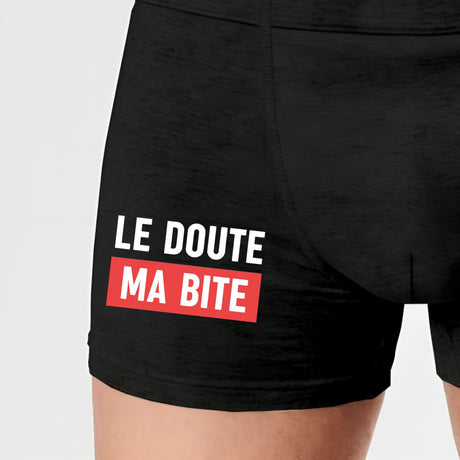 Boxer Homme Le doute ma bite Noir