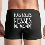 Boxer Homme Plus belles fesses du monde Noir