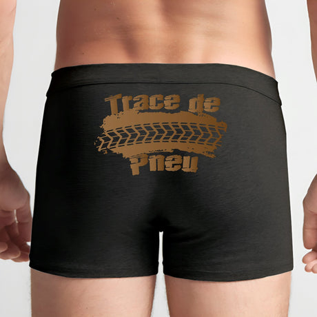 Boxer Homme Trace de pneu Noir