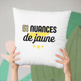 Coussin 51 nuances de jaune Blanc