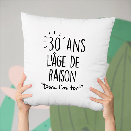 Coussin Anniversaire 30 ans Blanc