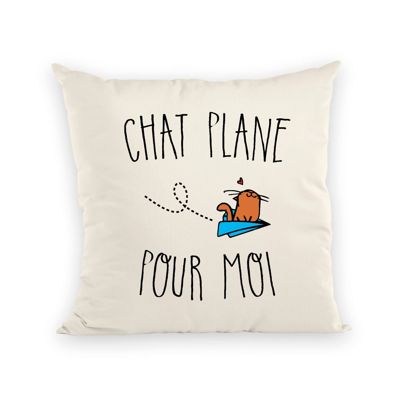 Coussin Chat plane pour moi 
