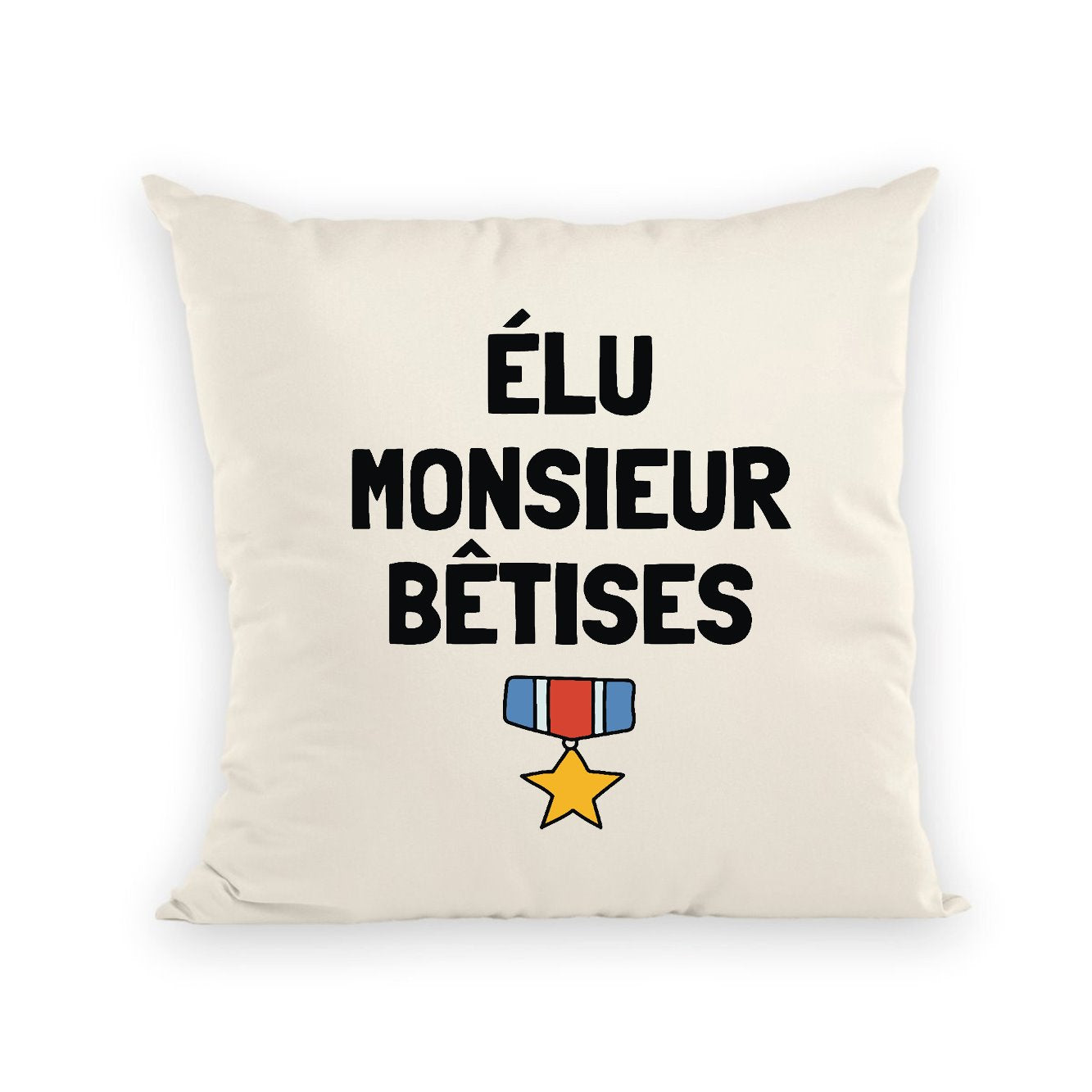 Coussin Élu monsieur bêtises 