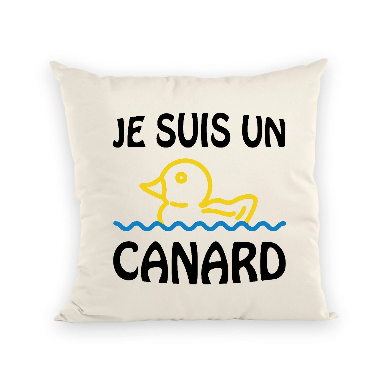 Coussin Je suis un canard 