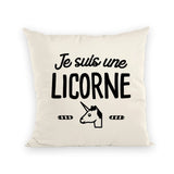 Coussin Je suis une licorne 