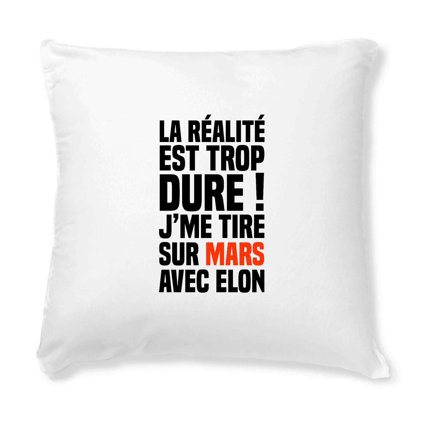 Coussin J'me tire sur Mars avec Elon 