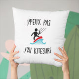 Coussin J'peux pas j'ai kitesurf Blanc