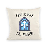 Coussin J'peux pas j'ai messe 