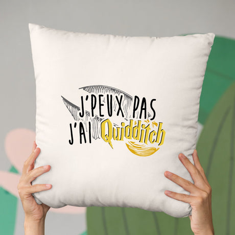 Coussin J'peux pas j'ai Quidditch Beige