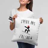 Coussin J'peux pas j'ai snow Blanc