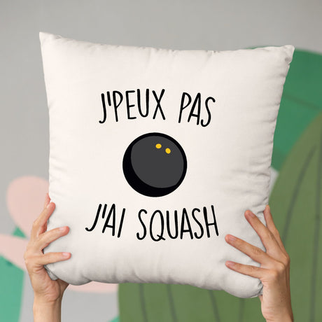 Coussin J'peux pas j'ai squash Beige