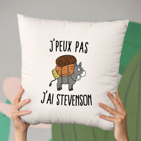 Coussin J'peux pas j'ai Stevenson Beige