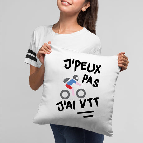 Coussin J'peux pas j'ai VTT Blanc