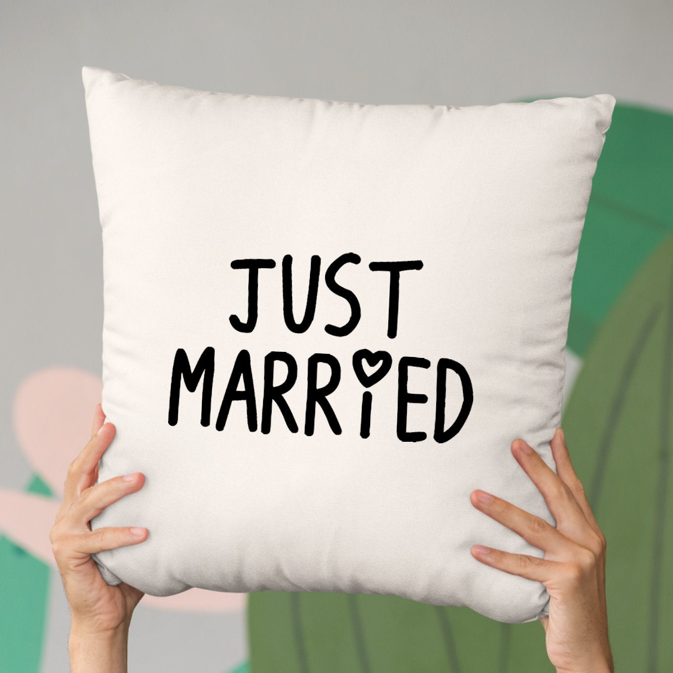 Coussin Just married Beige