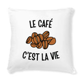 Coussin Le café c'est la vie 