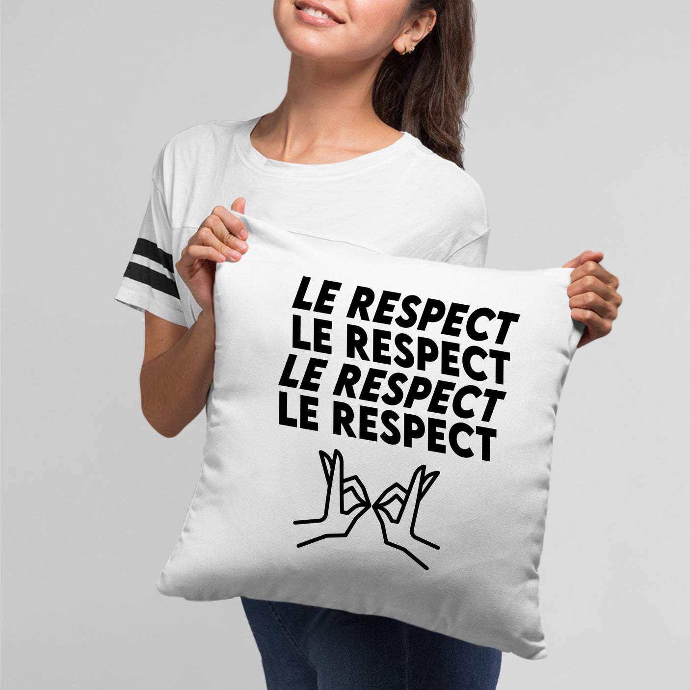 Coussin Le respect Blanc