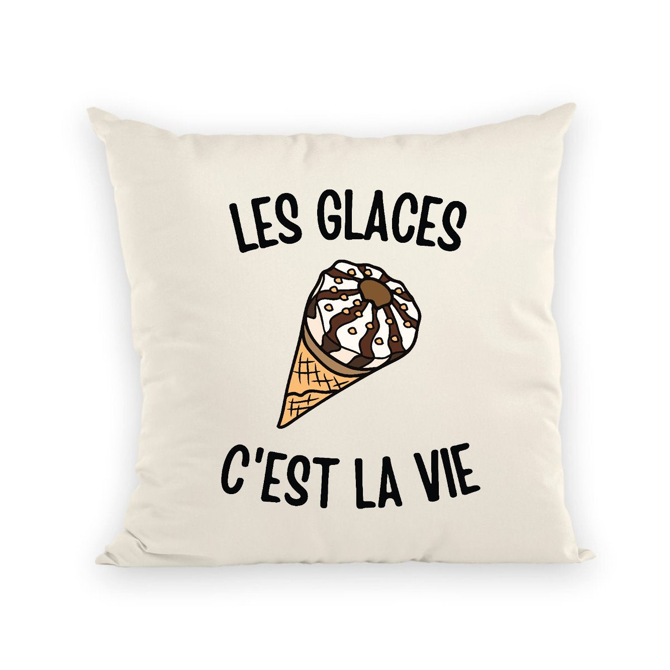 Coussin Les glaces c'est la vie 