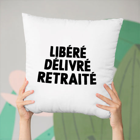 Coussin Libéré délivré retraité Blanc