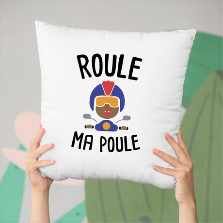 Coussin Roule ma poule Blanc