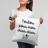 Coussin Toutou pour mon chien chien Blanc