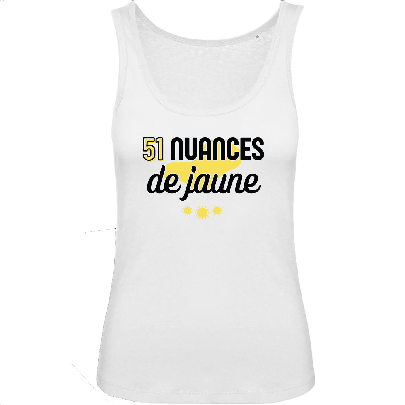 Débardeur Femme 51 nuances de jaune 