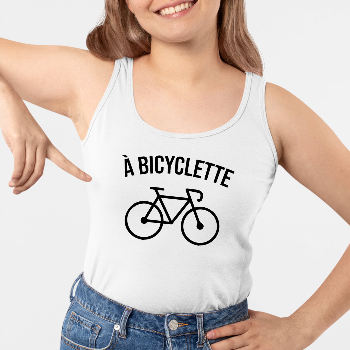 Débardeur Femme À bicyclette Blanc