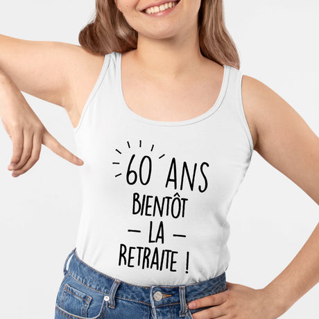 Débardeur Femme Anniversaire 60 ans Blanc