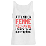 Débardeur Femme Attention femme méchante 