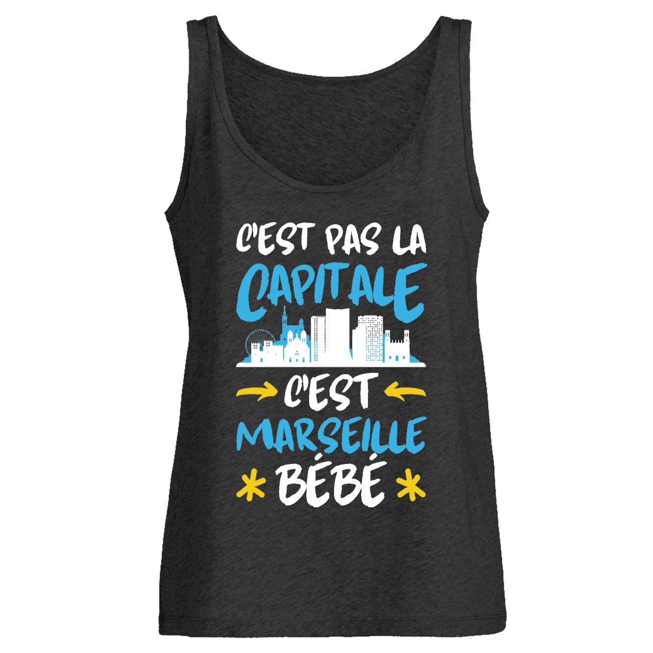 Débardeur Femme C'est pas la capitale c'est Marseille bébé 