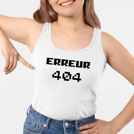 Débardeur Femme Erreur 404 Blanc