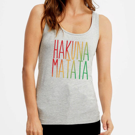 Débardeur Femme Hakuna Matata Gris