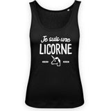 Débardeur Femme Je suis une licorne 