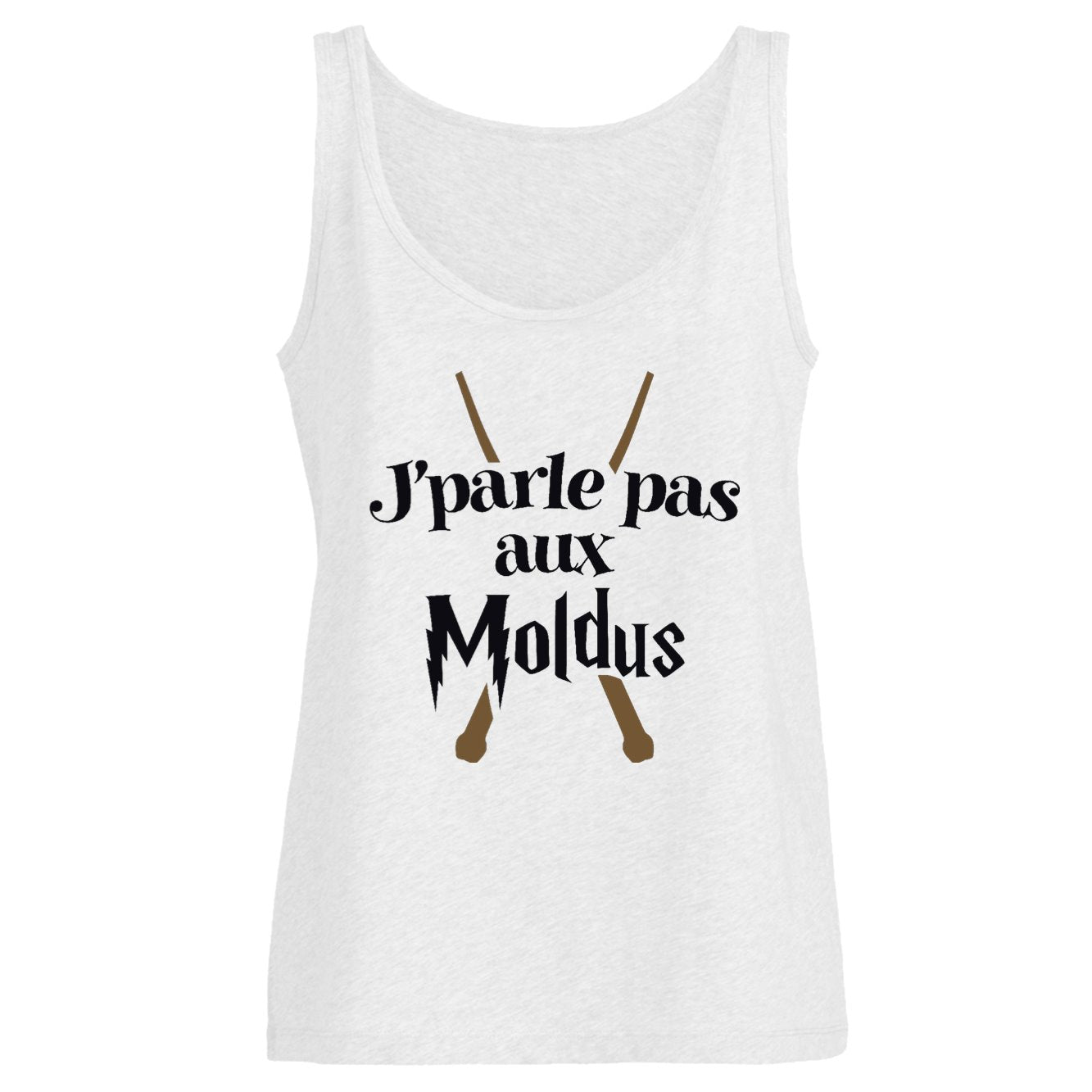 Débardeur Femme J'parle pas aux Moldus 