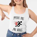 Débardeur Femme J'peux pas j'ai athlé Blanc