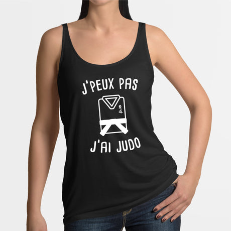 Débardeur Femme J'peux pas j'ai judo Noir