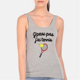 Débardeur Femme J'peux pas j'ai tennis Gris