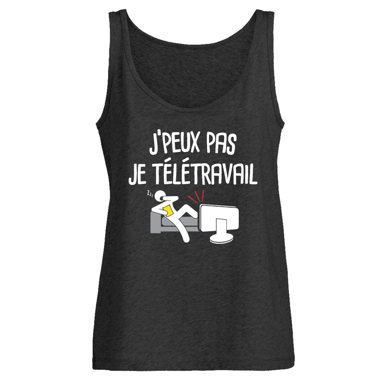 Débardeur Femme J'peux pas je télétravail 