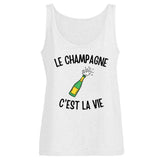 Débardeur Femme Le champagne c'est la vie 