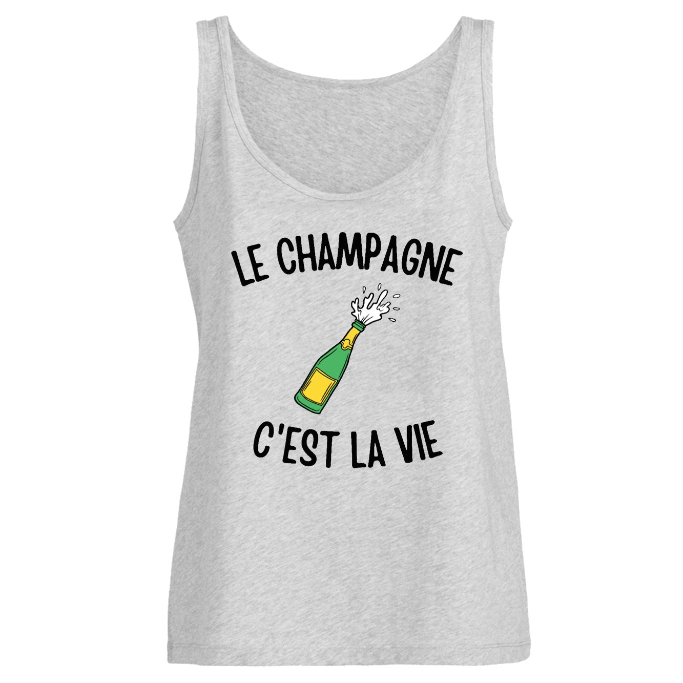 Débardeur Femme Le champagne c'est la vie 