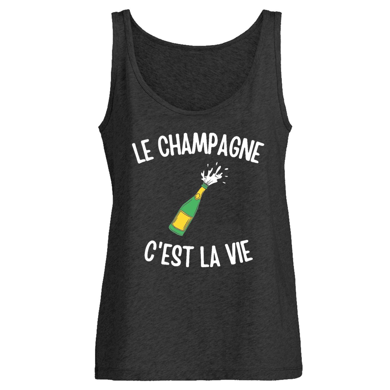 Débardeur Femme Le champagne c'est la vie 