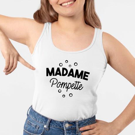 Débardeur Femme Madame pompette Blanc