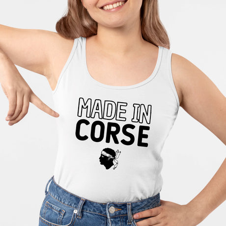 Débardeur Femme Made in Corse Blanc