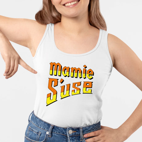 Débardeur Femme Mamie s'use Blanc